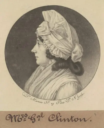 Mary Little Gray Clinton, by Charles Balthazar Julien Févret de Saint-Mémin