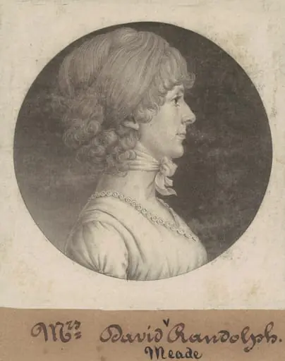Mary Randolph Randolph, by Charles Balthazar Julien Févret de Saint-Mémin
