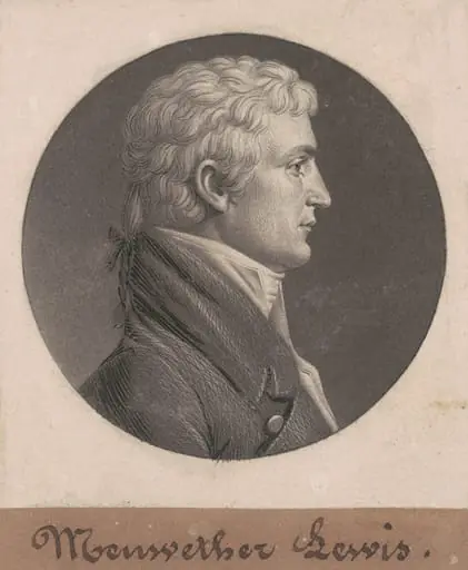 Meriwether Lewis, by Charles Balthazar Julien Févret de Saint-Mémin