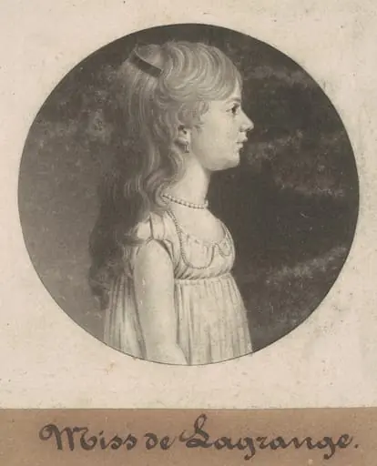 Miss de la Grange, by Charles Balthazar Julien Févret de Saint-Mémin