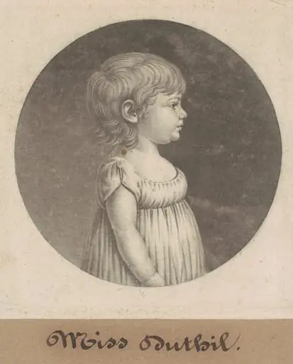 Miss Dutilh, by Charles Balthazar Julien Févret de Saint-Mémin