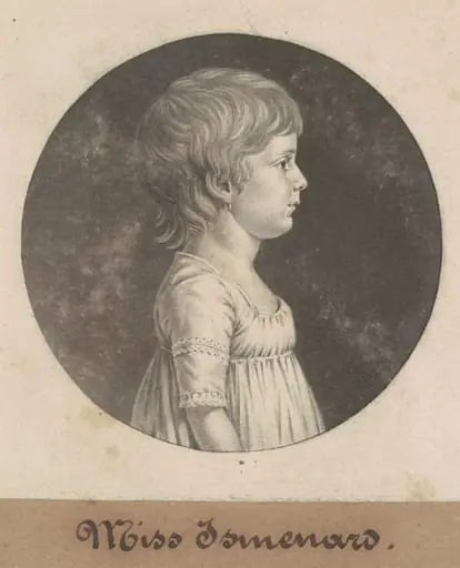 Miss Ismenard, by Charles Balthazar Julien Févret de Saint-Mémin