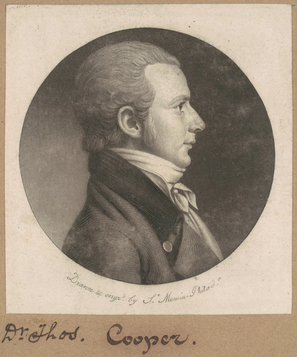 Morris, by Charles Balthazar Julien Févret de Saint-Mémin, ink, 1800