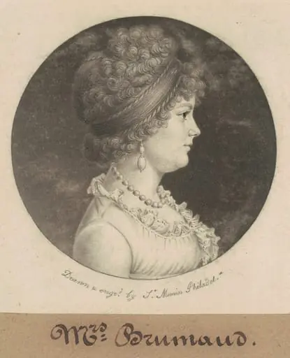 Mrs. Brumaud, by Charles Balthazar Julien Févret de Saint-Mémin
