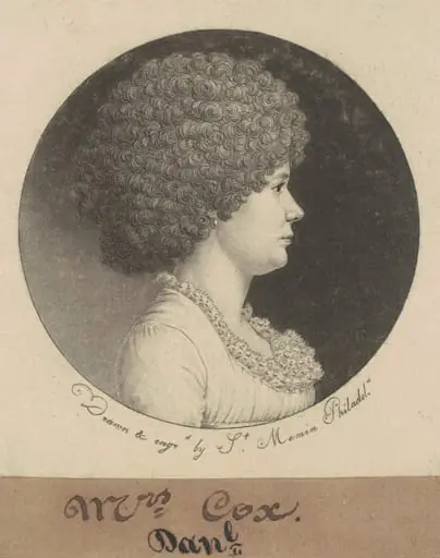 Mrs. Cox, by Charles Balthazar Julien Févret de Saint-Mémin
