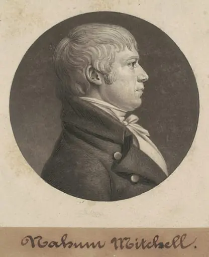 Nahum Mitchell, by Charles Balthazar Julien Févret de Saint-Mémin