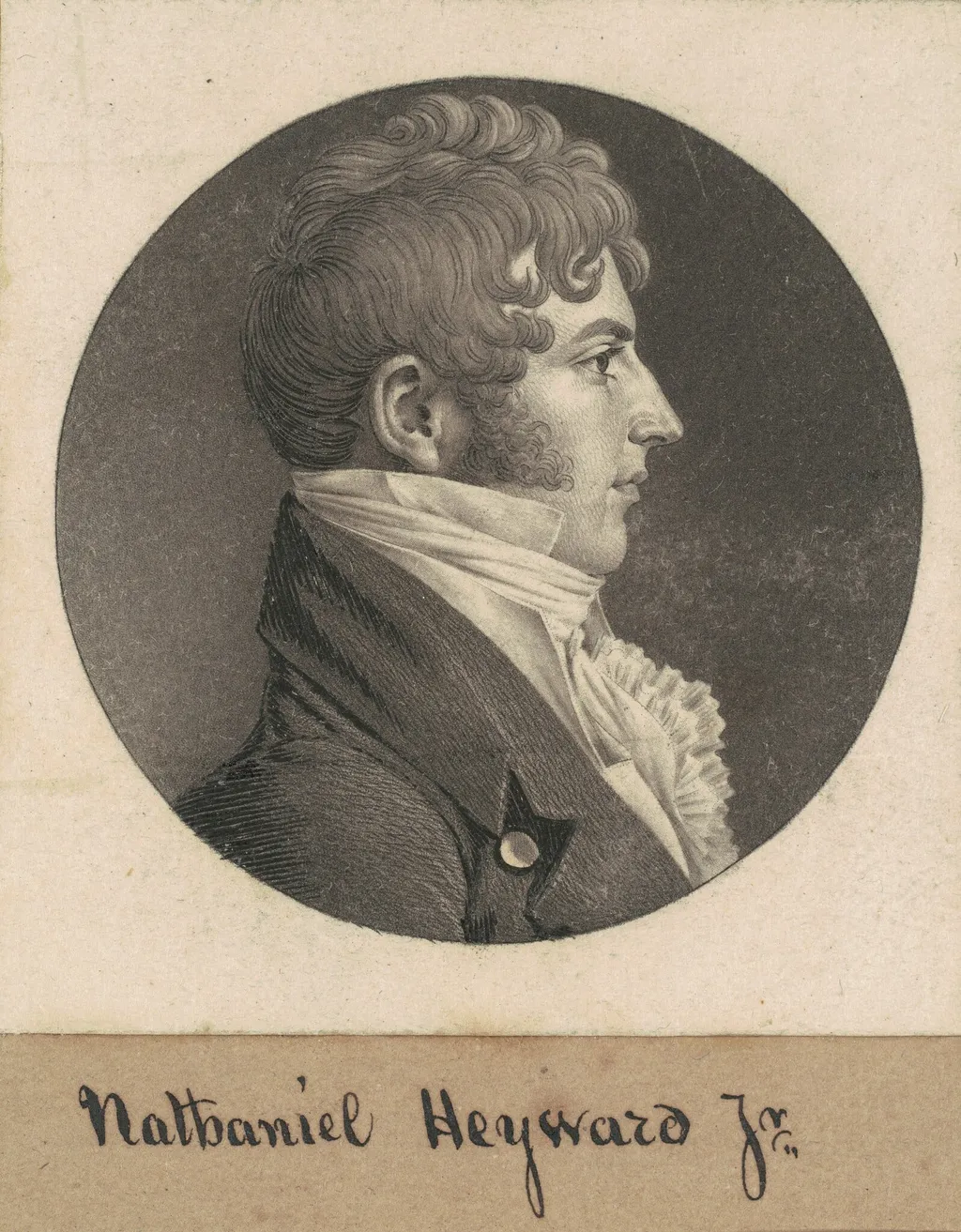 Nathaniel Heyward, Jr., by Charles Balthazar Julien Févret de Saint-Mémin, ink, 1809