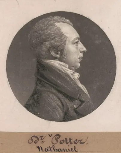 Nathaniel Potter, by Charles Balthazar Julien Févret de Saint-Mémin