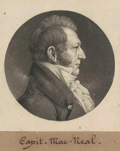 Neil McNeill, by Charles Balthazar Julien Févret de Saint-Mémin