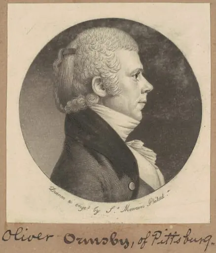 Oliver Ormsby, by Charles Balthazar Julien Févret de Saint-Mémin