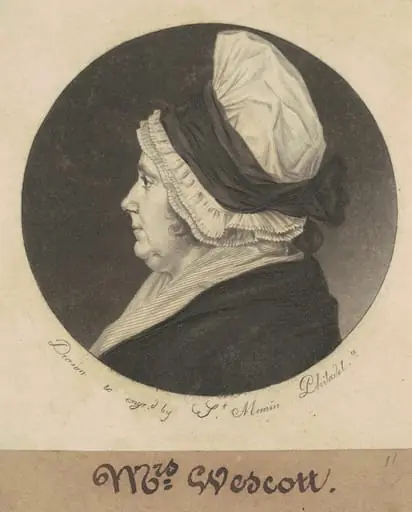 Patience Story Wescott, by Charles Balthazar Julien Févret de Saint-Mémin