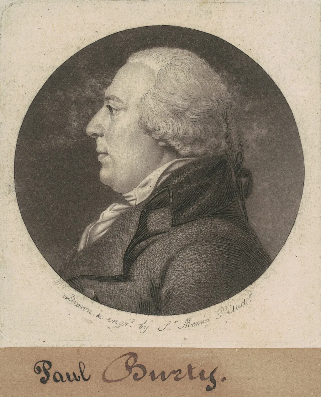 Paul Busti, by Charles Balthazar Julien Févret de Saint-Mémin, ink, 1807