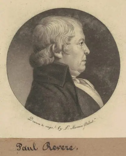 Paul Revere, by Charles Balthazar Julien Févret de Saint-Mémin