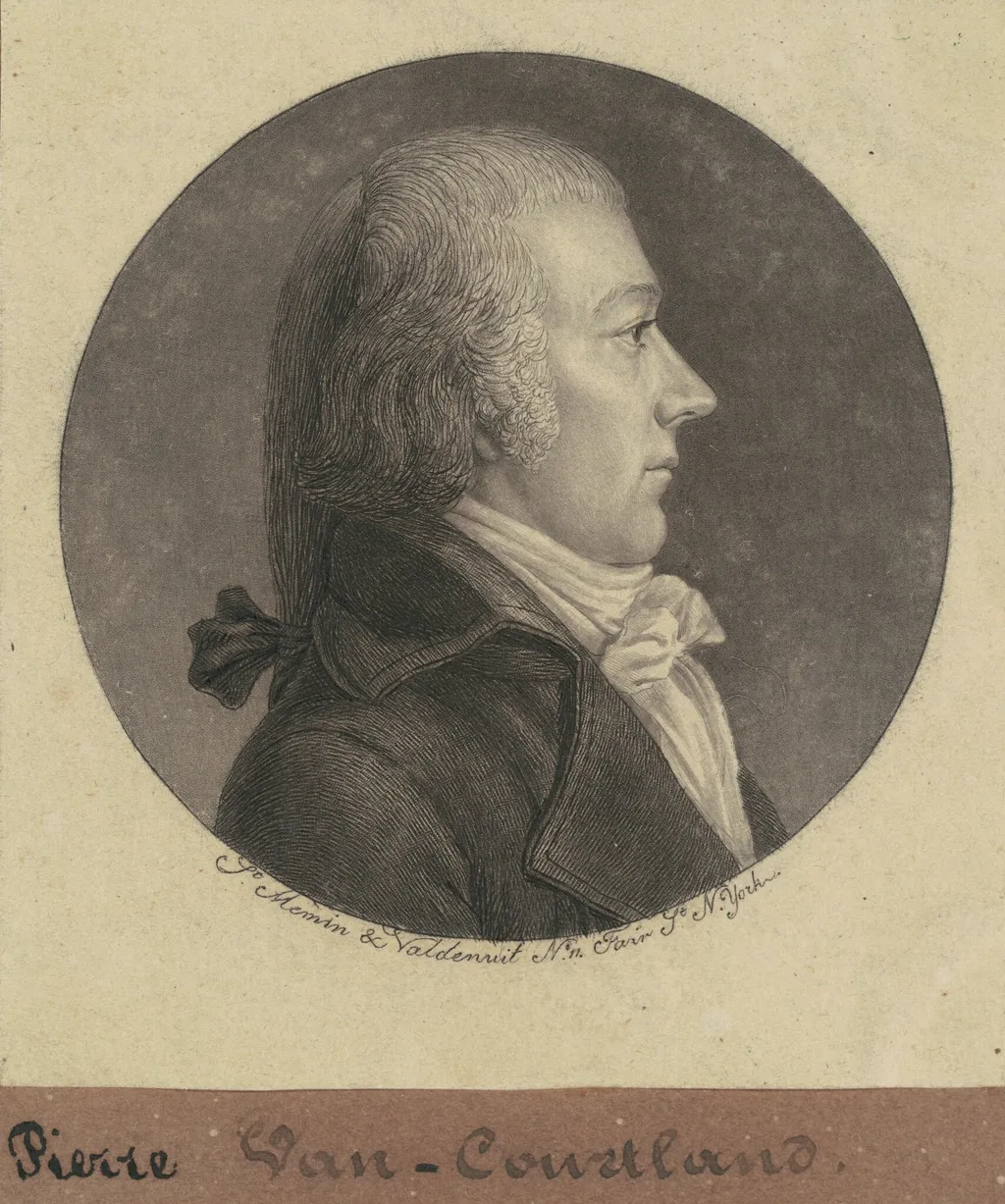 Pierre Van Cortlandt, Jr., by Charles Balthazar Julien Févret de Saint-Mémin, ink, 1796