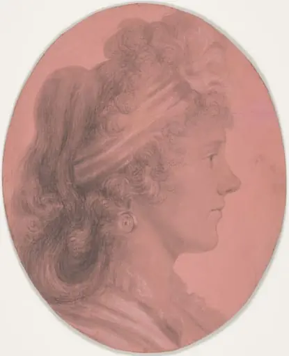 Portrait of Eleanor Ramsay Fitzwilliam, by Charles Balthazar Julien Févret de Saint-Mémin