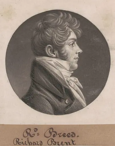 Richard Brent, by Charles Balthazar Julien Févret de Saint-Mémin