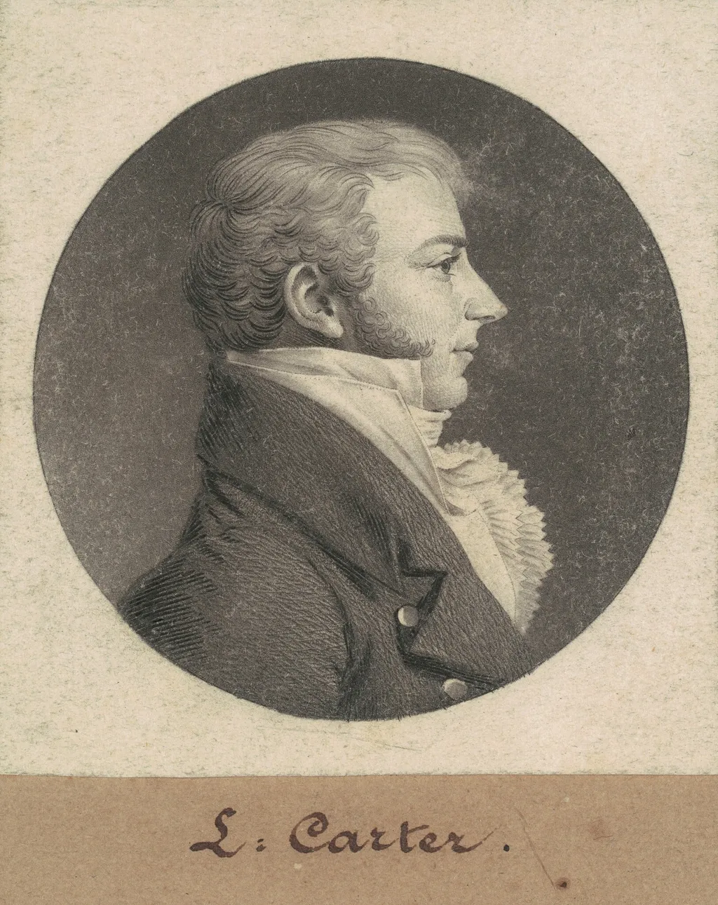 Robert Baylor Carter, by Charles Balthazar Julien Févret de Saint-Mémin, ink, 1805