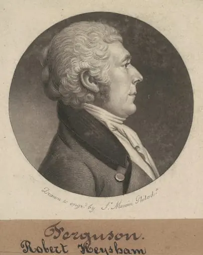 Robert Heysham, by Charles Balthazar Julien Févret de Saint-Mémin