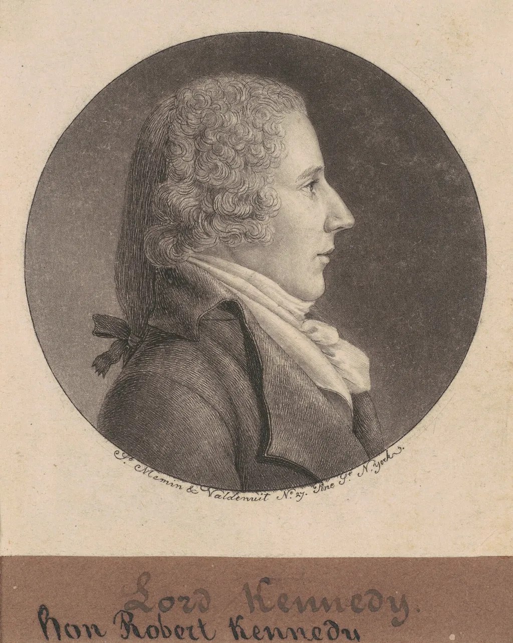 Robert Kennedy, by Charles Balthazar Julien Févret de Saint-Mémin, ink, 1796