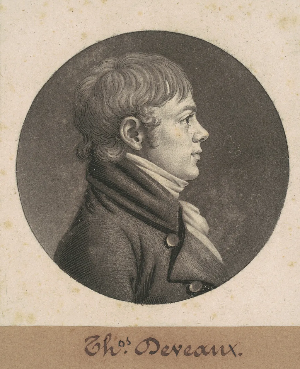 Robert Mills, by Charles Balthazar Julien Févret de Saint-Mémin, ink, 1808