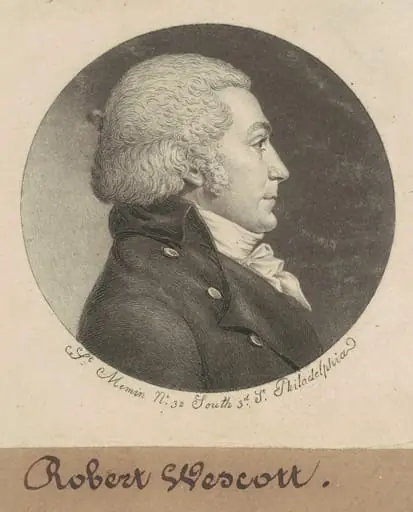 Robert Wescott, by Charles Balthazar Julien Févret de Saint-Mémin