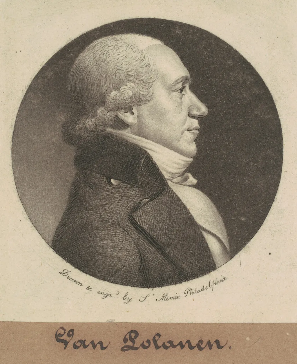 Roger Gerard Van Polanen, by Charles Balthazar Julien Févret de Saint-Mémin, ink, 1800