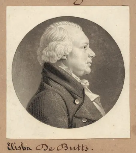Samuel DeButts, by Charles Balthazar Julien Févret de Saint-Mémin