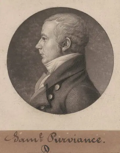 Samuel Dinsmore Purviance, by Charles Balthazar Julien Févret de Saint-Mémin