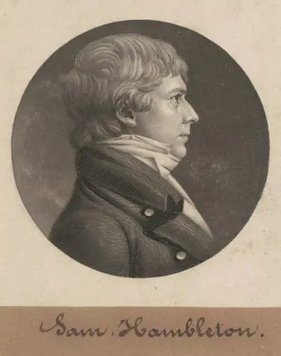 Samuel Hambleton, by Charles Balthazar Julien Févret de Saint-Mémin