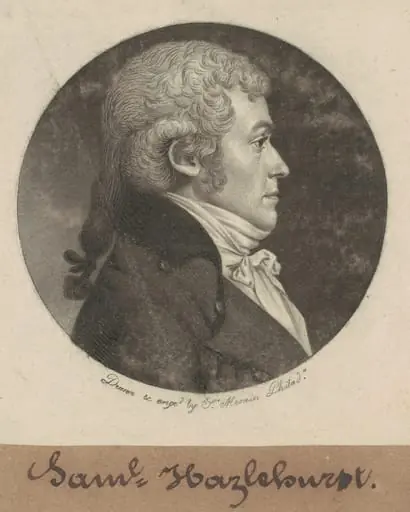 Samuel Hazlehurst, by Charles Balthazar Julien Févret de Saint-Mémin