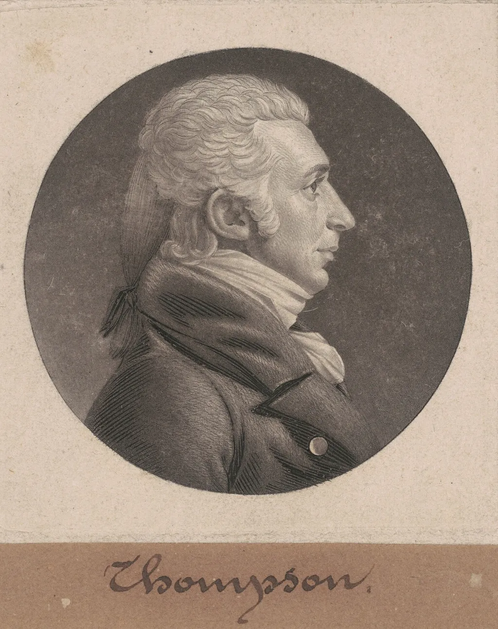 Samuel Hunt, Jr., by Charles Balthazar Julien Févret de Saint-Mémin, ink, 1805