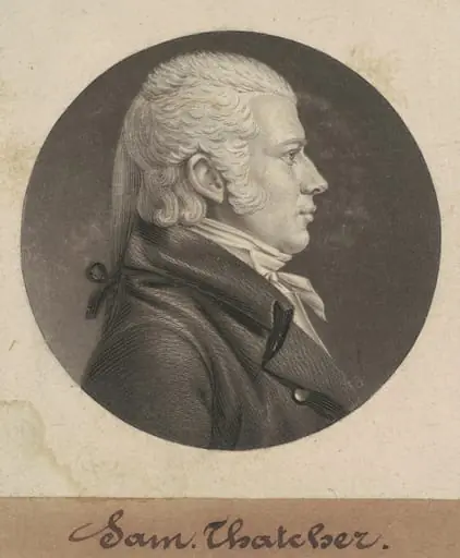 Samuel Thatcher, by Charles Balthazar Julien Févret de Saint-Mémin