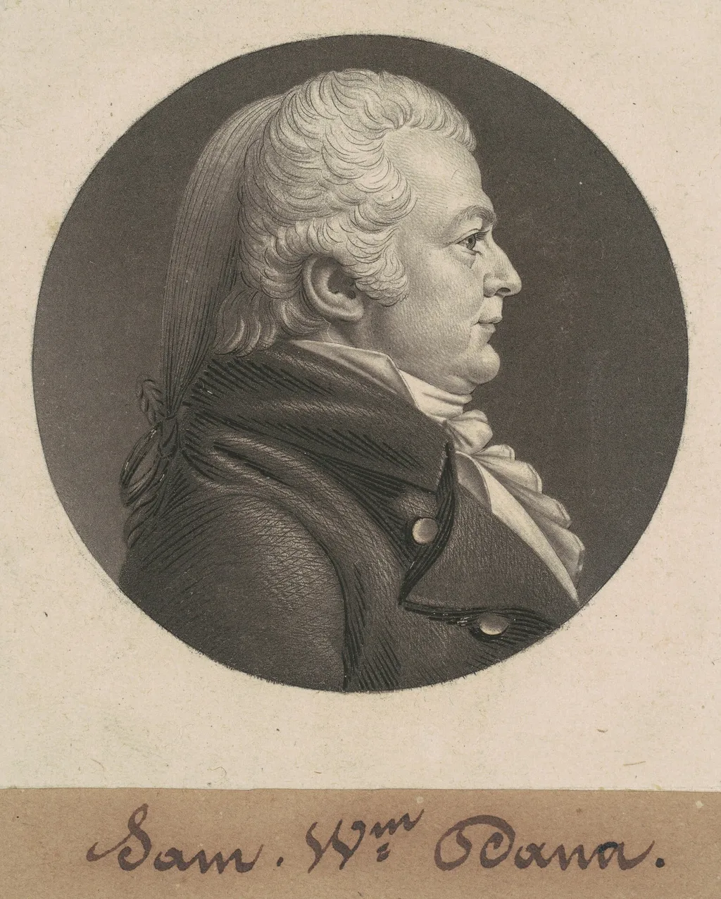Samuel Whittelsey Dana, by Charles Balthazar Julien Févret de Saint-Mémin, ink, 1806