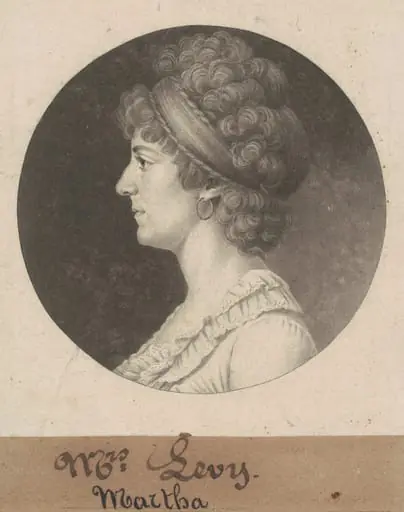 Sarah Coates Levy, by Charles Balthazar Julien Févret de Saint-Mémin