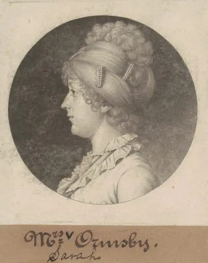 Sarah Mahon Ormsby, by Charles Balthazar Julien Févret de Saint-Mémin