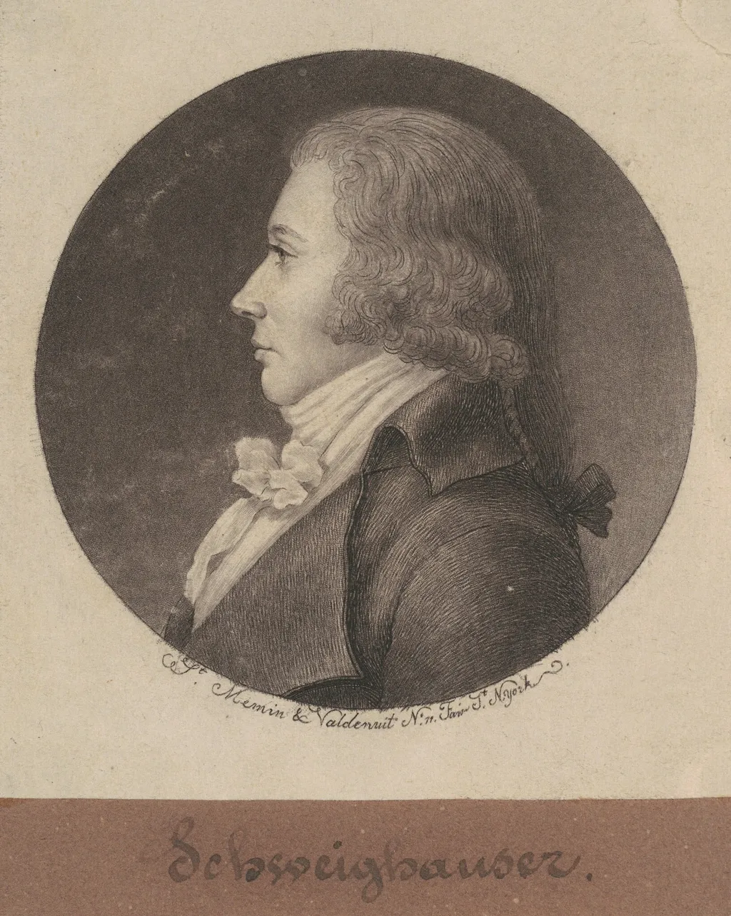 Schweighauser, by Charles Balthazar Julien Févret de Saint-Mémin, ink, 1796