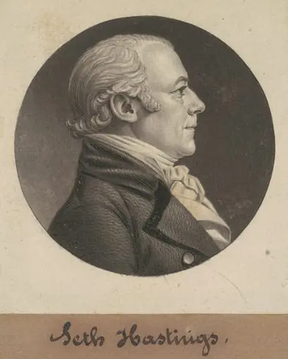 Seth Hastings, by Charles Balthazar Julien Févret de Saint-Mémin