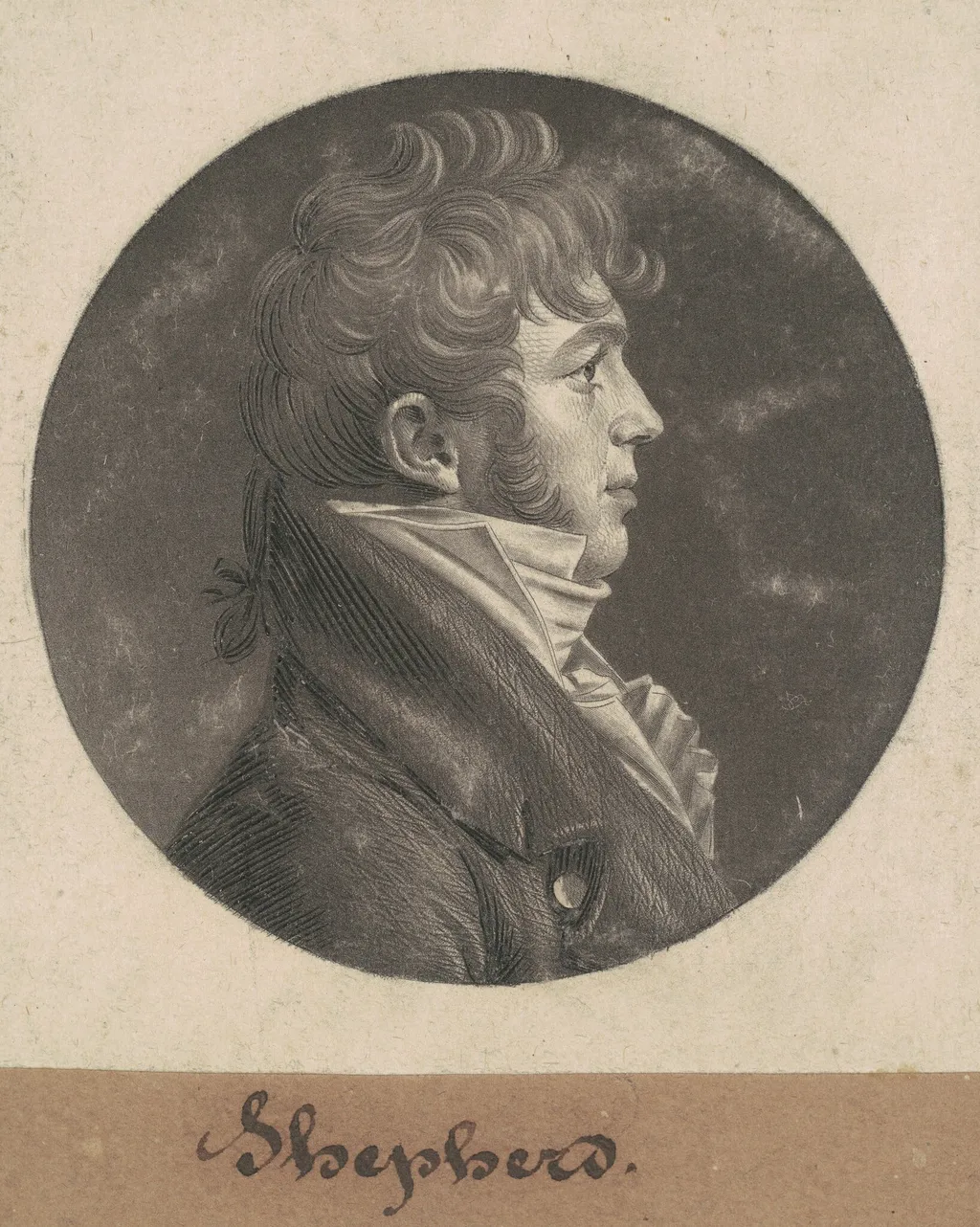 Shepherd, by Charles Balthazar Julien Févret de Saint-Mémin, ink, 1803