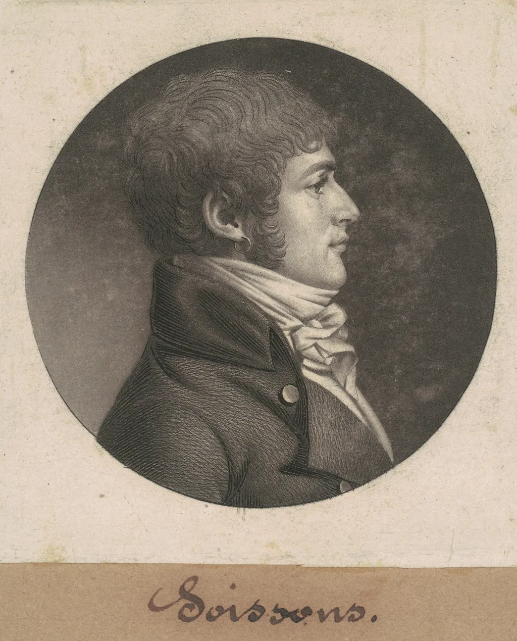 Soissons, by Charles Balthazar Julien Févret de Saint-Mémin, ink, 1807