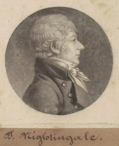 T. Nightingale, by Charles Balthazar Julien Févret de Saint-Mémin