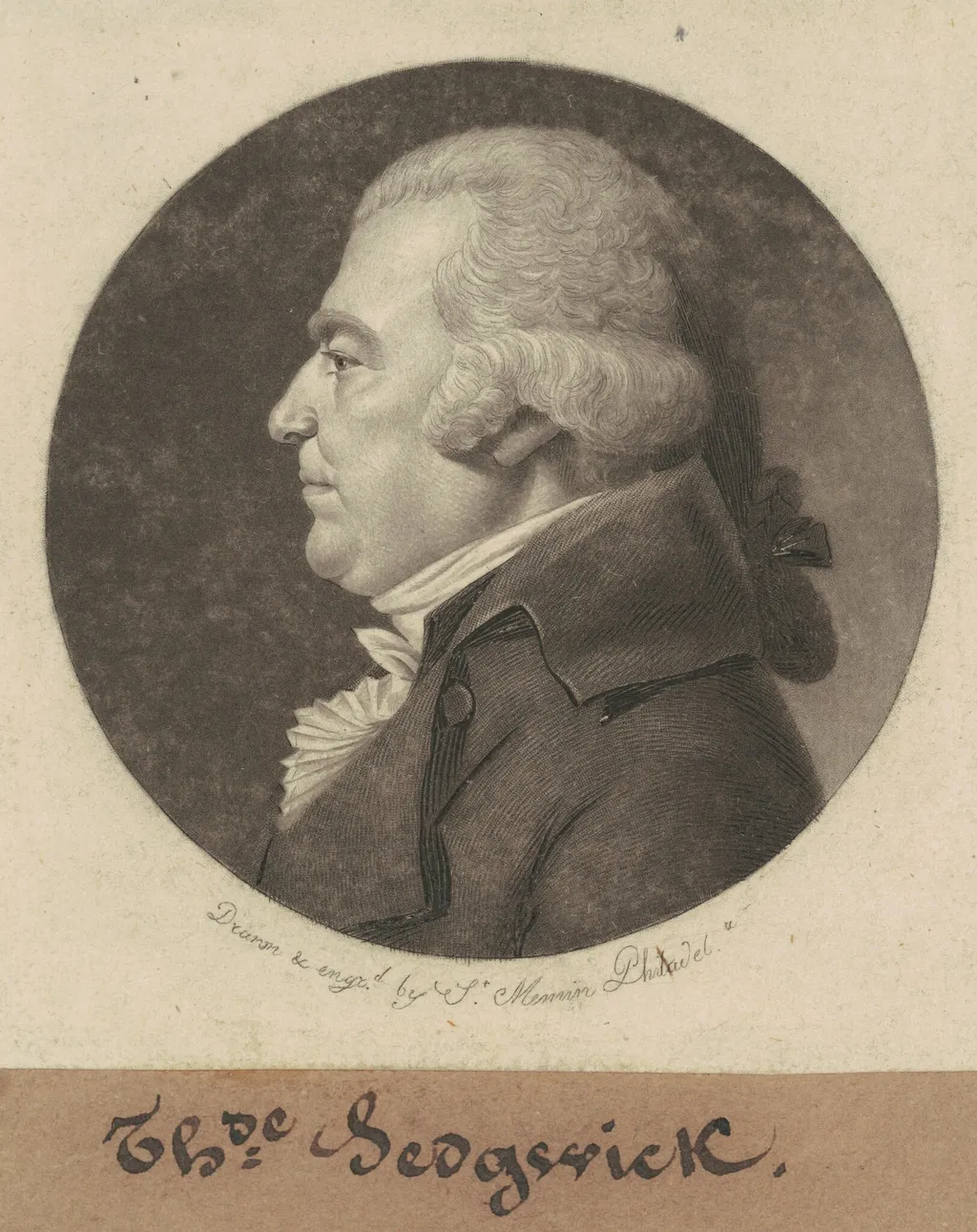 Theodore Sedgwick, by Charles Balthazar Julien Févret de Saint-Mémin, ink, 1801