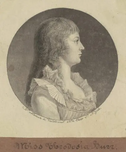 Theodosia Burr, by Charles Balthazar Julien Févret de Saint-Mémin