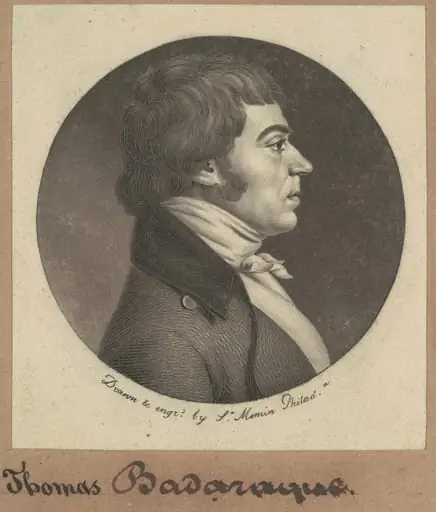 Thomas Badaraque, by Charles Balthazar Julien Févret de Saint-Mémin