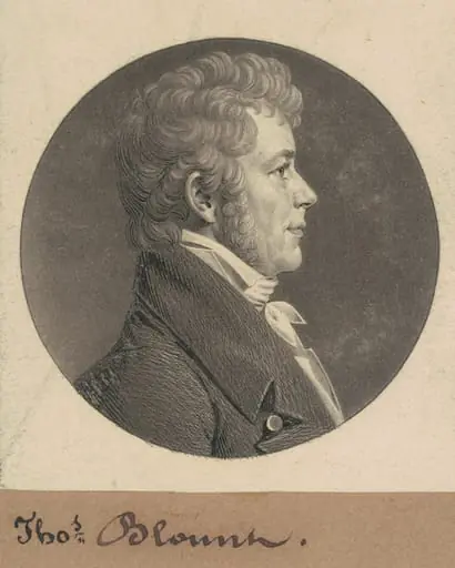 Thomas Blount, by Charles Balthazar Julien Févret de Saint-Mémin