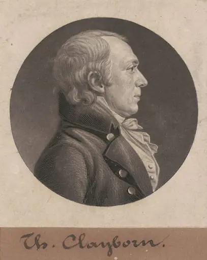 Thomas Claiborne, by Charles Balthazar Julien Févret de Saint-Mémin