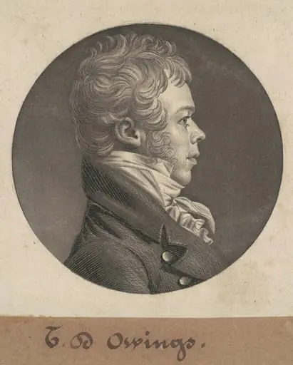 Thomas Deye Owings, by Charles Balthazar Julien Févret de Saint-Mémin