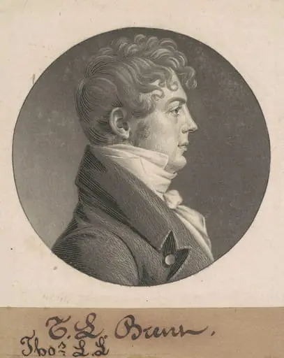 Thomas Ludwell Lee Brant, by Charles Balthazar Julien Févret de Saint-Mémin