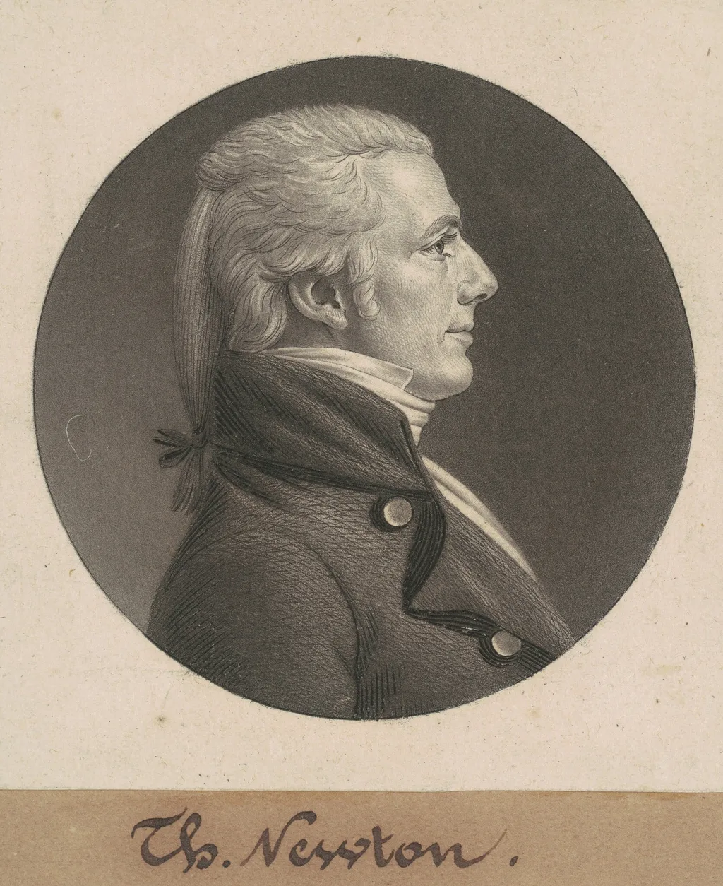Thomas Newton, Jr., by Charles Balthazar Julien Févret de Saint-Mémin, ink, 1806