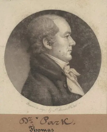 Thomas Parke, by Charles Balthazar Julien Févret de Saint-Mémin