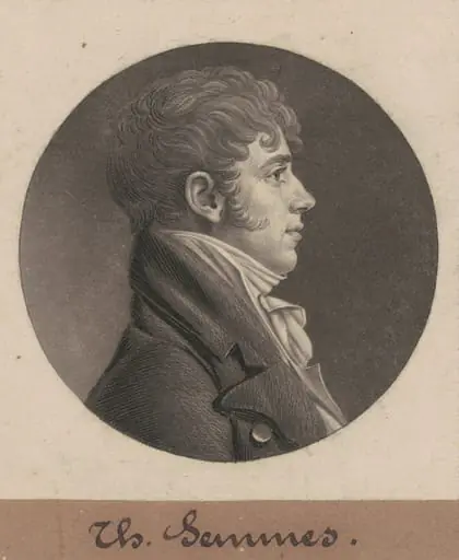 Thomas Semmes, by Charles Balthazar Julien Févret de Saint-Mémin